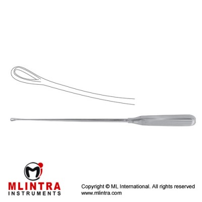 Sims Uterine Curette Blunt - Malleable - Fig. 14 Stainless Steel, 35 cm - 13 3/4" Width 30 mm